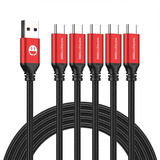 Paquete De 5 Cables Usb C De 10 Pies, Extralargo De Usb A A