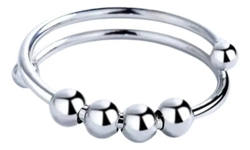 Anillo Antiestrés Ansiedad Acero Inoxidable Giratorio Unisex