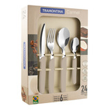 Cubiertos Tramontina Juego 24 Pzas Cocina Carmel Set Ct