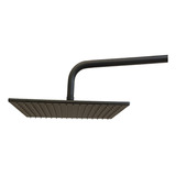 Regadera Cuadrada Negra 30x20 Ace/inox+brazo De 60 Cm Negro