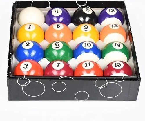 Set Juego Bolas De Mesa De Billar Pool X16 Standard De Lujo