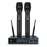 Micrófono Inalambrico Perwhy, Doble Cable Uhf Profesional...