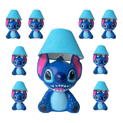 10 Centro De Mesa Stitch En Cerámica Para Fiestas Infantiles Recuerdo Lámpara Decoración Recámaras Y Regalos 35 Cm Con Pantalla Y Foco | Envío gratis