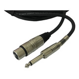 Cabo Microfone Santo Angelo P10 + Xlr Canon Femea 5 Mts Nfe