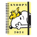 Agenda 2024 Snoopy Mooving Diaria 1 Hoja Por Dia Color De La Portada Amarillo