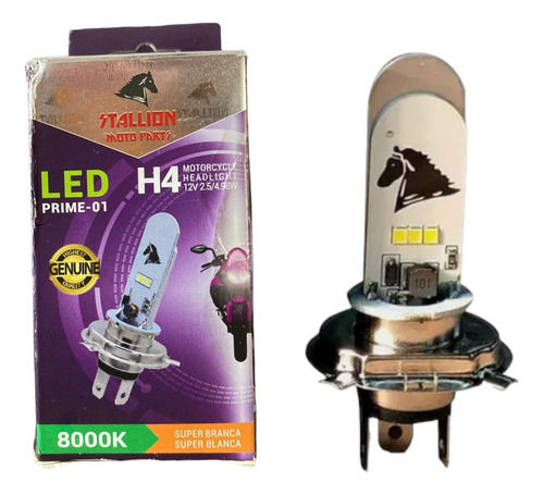 Lâmpada Moto Led Efeito Xenon H4 Start Fan 160 Titan 150 160