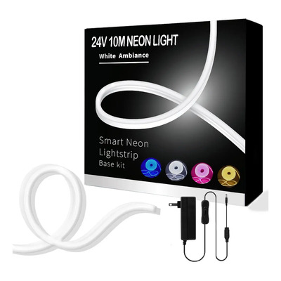 Tira LED Neón Flexible 10m Blanco Frío IP67 con Fuente Alimentación | MercadoLibre
