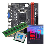 Kit I7 3770 + Placa Mãe B75 10/100/1000+ 8gb Memória C/ Nf