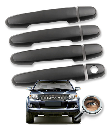 Hilux 2006 15 / 4 Cubre Manijas Negras Mate Trd Tuningchrome