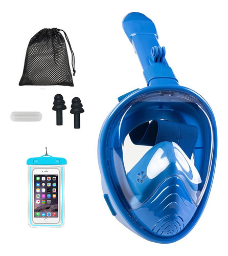 Niños Máscara De Buceo De 180° Talla Xs +estuche Protector