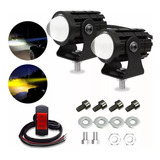 Par Luces Bicolor Faros Auxiliares Led De Para Moto+mandos