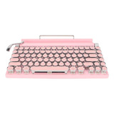 Teclado Inalámbrico Tipo Máquina Escribir Pomya/rosado