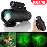 Kit Monocular De Visão Noturna Profissional 100x90 Hd