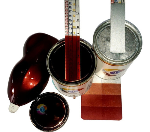 Kit Pintura Candy Bc. Marrón 1 Lt + Base Aluminio Bc. 1 Lt