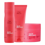 Kit Wella Invigo Color Brilliance Shampoo Cond + Másc 250ml