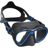 Visor Máscara Cressi Quantum Antiempañante Para Buceo Color Negro/azul