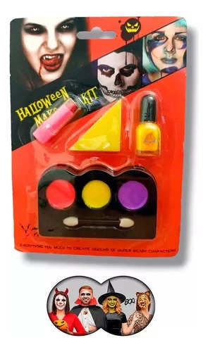 Kit Pintucaritas Halloween Maquillaje Artistico Crema Niños