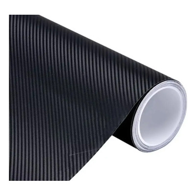 Vinil Fibra Carbono Autoadherible 50cmx 1.52m Color Negro Negro