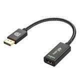 Cabo Adaptador Displayport Macho De 4k 60hz Para Hdmi Fêmea