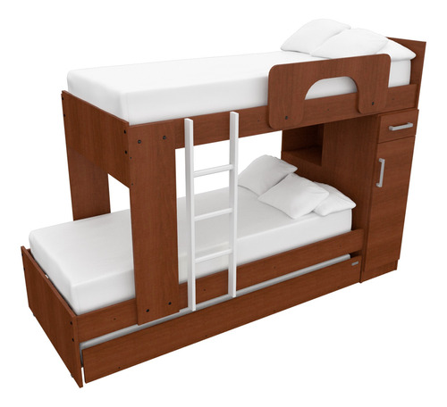 Cama Cucheta Triple Mosconi Superpuesta Con Gabinete