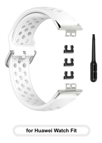 Correa Sport De Silicona Para Huawei Watch Fit - White