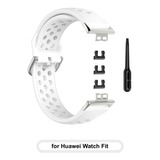 Correa Sport De Silicona Para Huawei Watch Fit - White