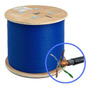 Cabo De Rede Cat6 Capa Dupla Blindado 305m 23wag Stp Azul