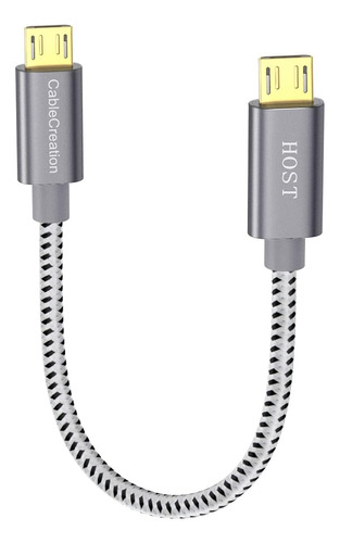 Cable Micro Usb | Ps4, Android, Dac Y Mas | 20 Cm | Gris