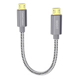 Cable Micro Usb | Ps4, Android, Dac Y Mas | 20 Cm | Gris