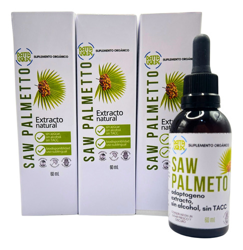 Saw Palmetto, Palma Enana, Sereno Serrulata Combo X 3 180ml