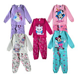 Kit 4 Conjuntos Pijama Infantil Feminino Meia Estação Lindo