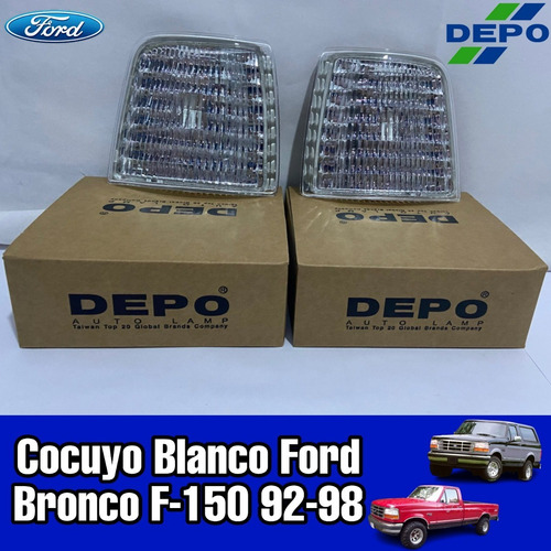 Cocuyo Blanco Ford Bronco F-150 92-93-94-95-96-97-98 Depo Foto 2