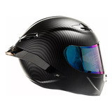 Casco Para Moto Kov Kc1 Deportivo Fibra Carbono Mica Iridium