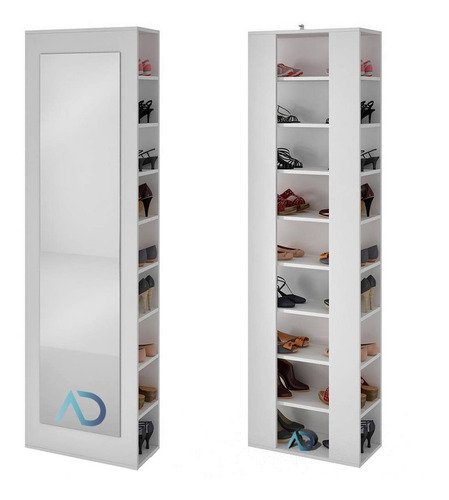 Mueble Organizador Zapatero 18 Pares Con Espejo