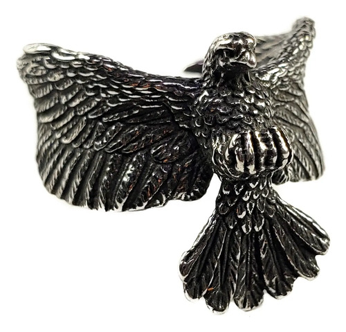 Anillo Águila Alas Abiertas Fuerza Valentia Acero Inoxidable