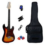 Kit Guitarra Giannini G-100 Sunburst C/ Escudo Tortoise