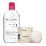 Kit Limpeza Sensibio H2o Bioderma 500ml + Omegabar Blist 70g