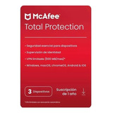 Antivirus Mcafee Total Protection 2024 - 3 Dispo - 1 Año