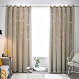 2piezas Cortinas Blackout Para Niños 132x214cm Con Estrellas