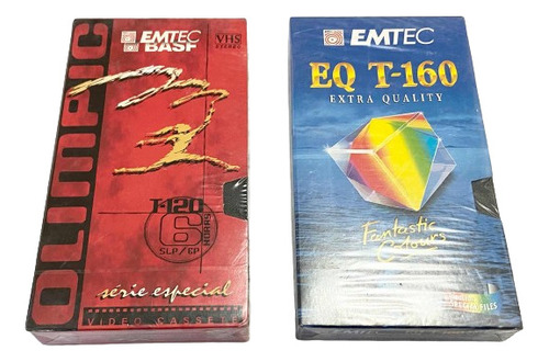 Fita Antiga Vhs Lacrada Virgem Emtc Basf E Emtec Eq T-160