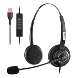 Auriculares Usb Arama A202usb Con Micrófono Para Pc Portátil