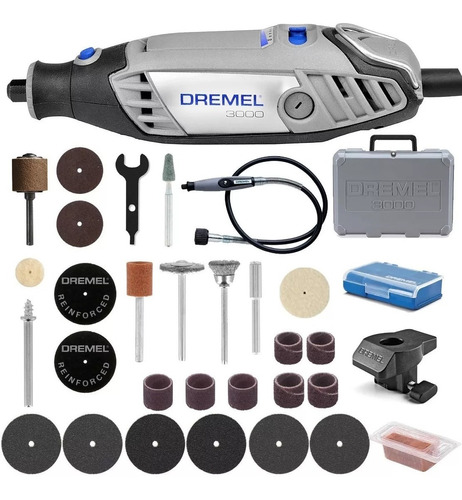 Minitorno Dremel 130w Serie 3000 30 Accesorios + Aditamentos