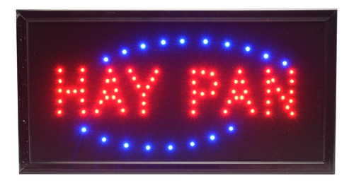 Letreros Led Luminoso Hay Pan 48x25cm 