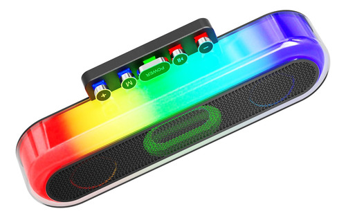 Bocina Bluetooth 5.3 Portátil Altavoz Tira Rgb Inalámbrico