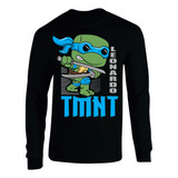 Camiseta Manga Larga Tortugas Ninja Leo Pop Camibuso Sueter