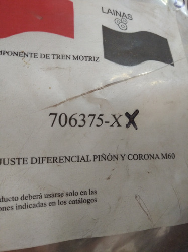 Kit Ajuste Diferencial Pion Y Corona Toyota 2f,/m60/706375 Foto 6