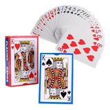 2 Baraja Cartas Poker Naipes Encerada Juego De Mesa Casino F Color Del Reverso Rojo Y Azul