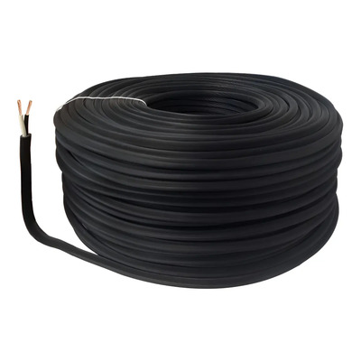 Cable Uso Rudo 2x12 Rollo 100m Para Exteriores Negro Jardin | Envío gratis