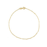 Pulseira Adulto De Ouro 18k Elo Cadeadinho 18 Cm