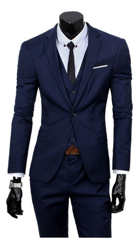 Conjunto De Tres Piezas De Blazer Y Chaleco Para Hombre.